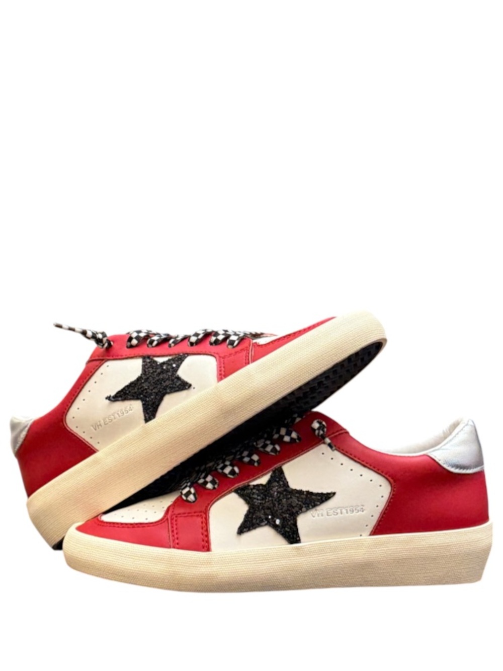 VINTAGE HAVANA - WHITE RED SUEDE LEATHER “REFLEX 12 RED MULTI” SNEAKERS